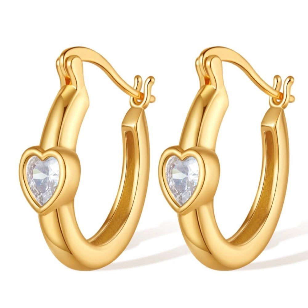 Heart Hoop Earrings