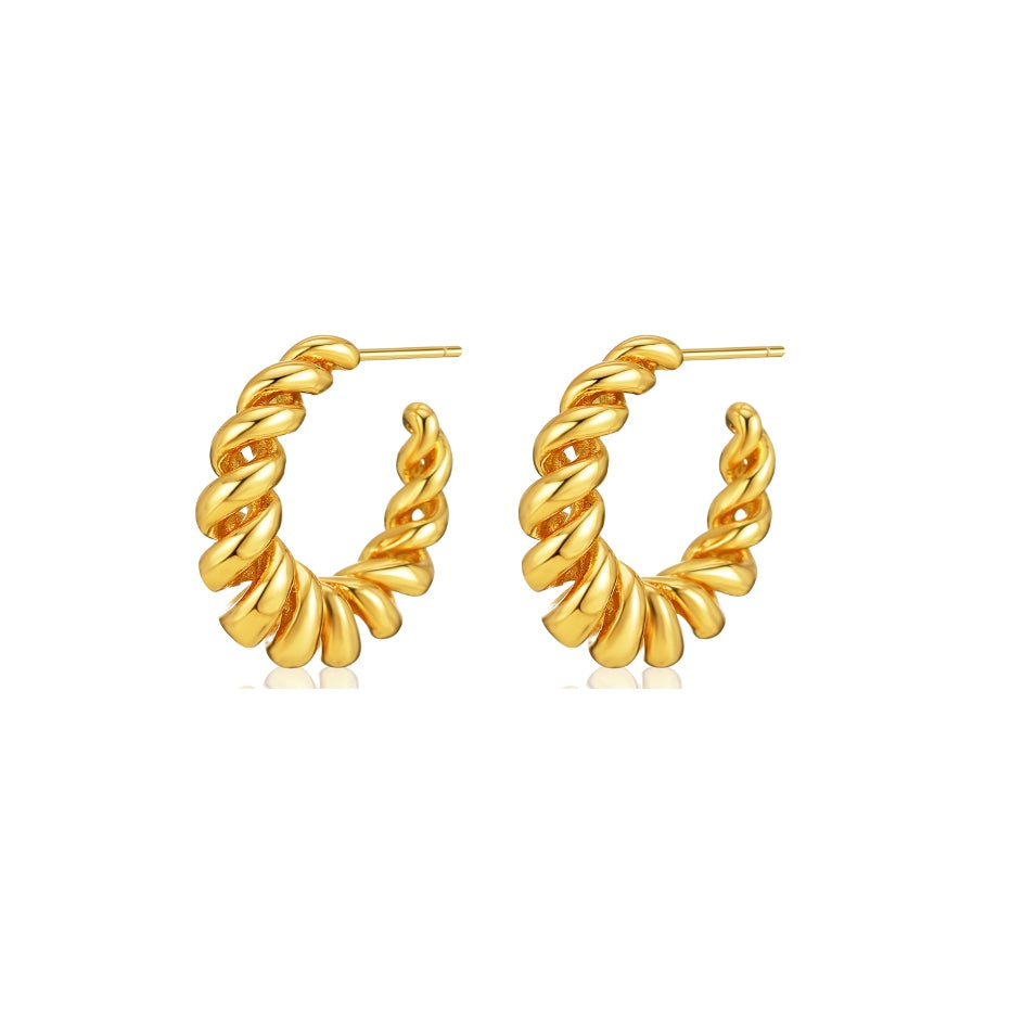 Rotini Hoop Earrings